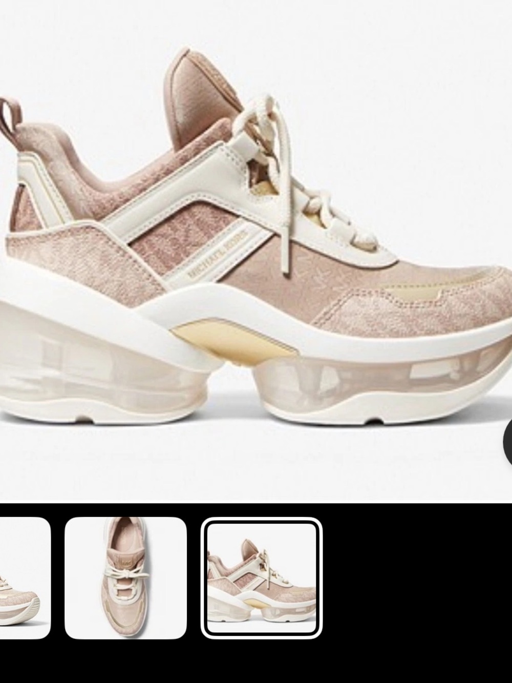 Michael Kors Olympia Pink Platform Sneakers
